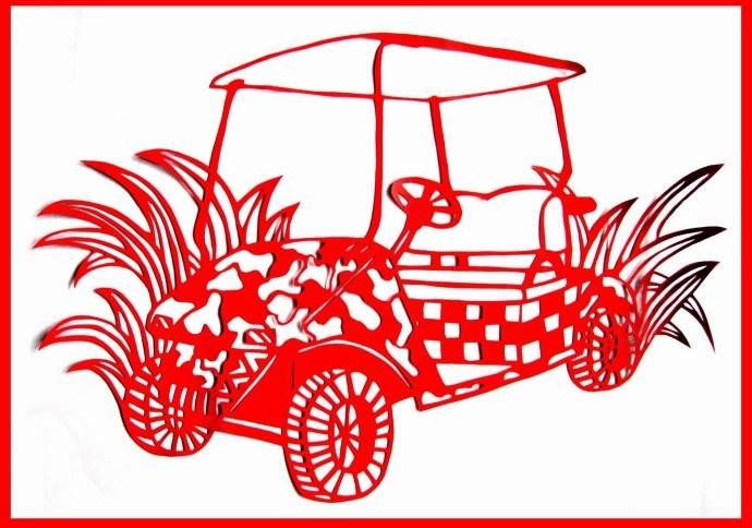 永吉车型剪纸（益高高尔夫车）