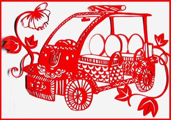 永吉车型剪纸（益高考拉四座警车）